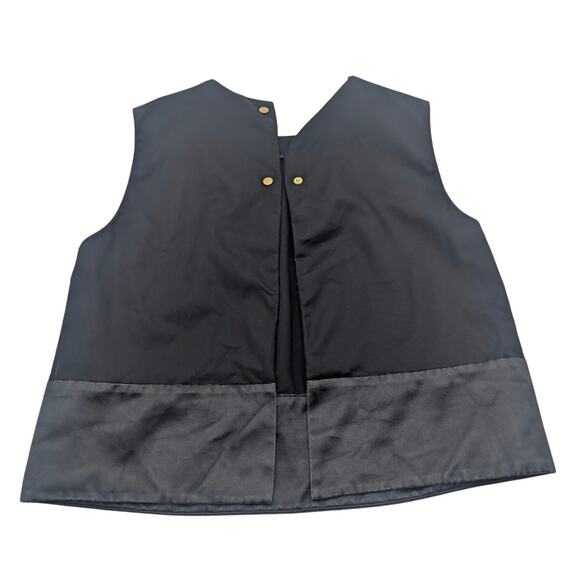 Everlane Women’s Sleeveless Vest Satin Bottom Panel & Gold Snap Buttons Size 4 - Picture 1 of 12